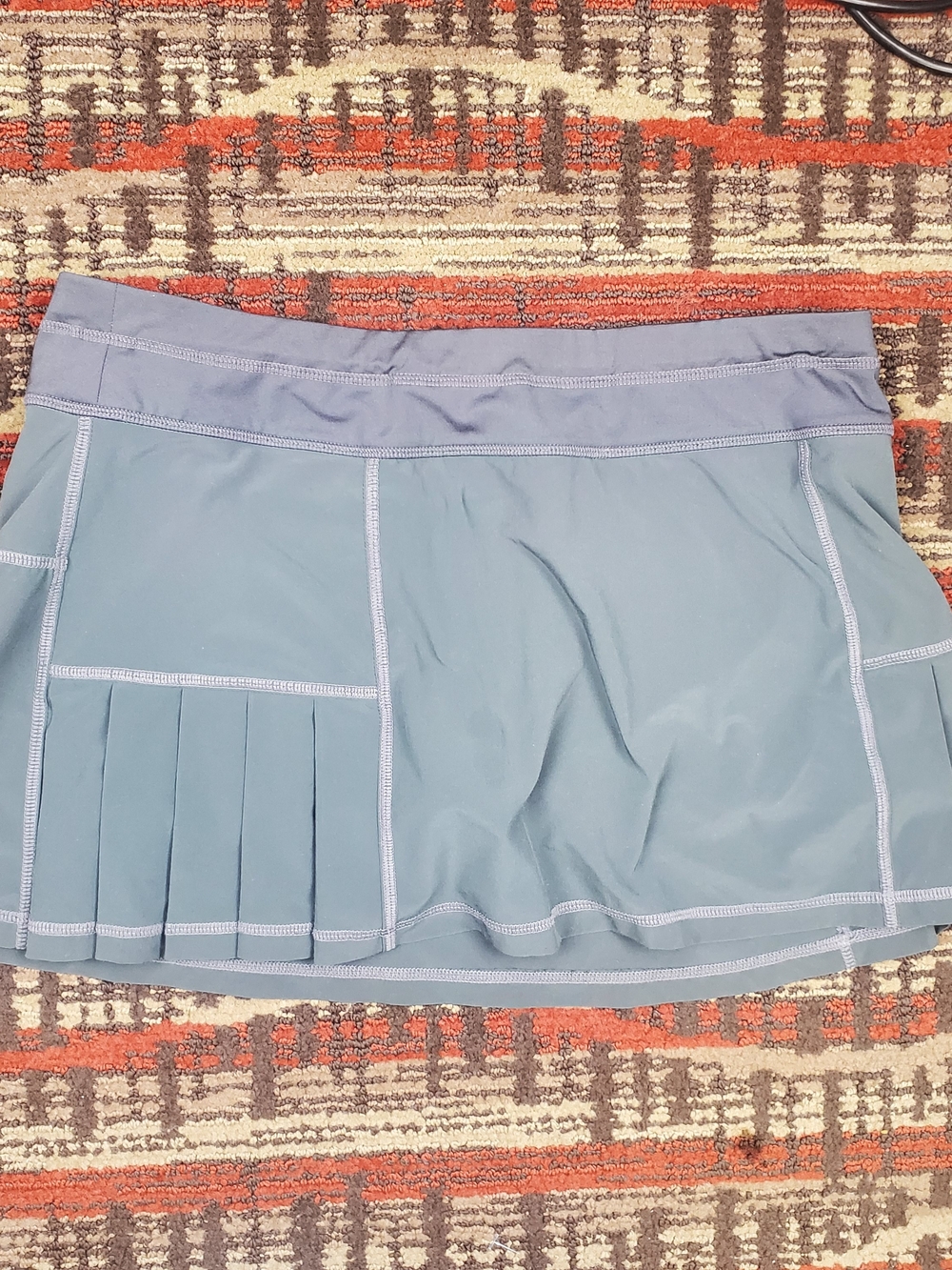 Athleta Women's Medium Blue Gray Pleated Athletic Skort Golf Tennis